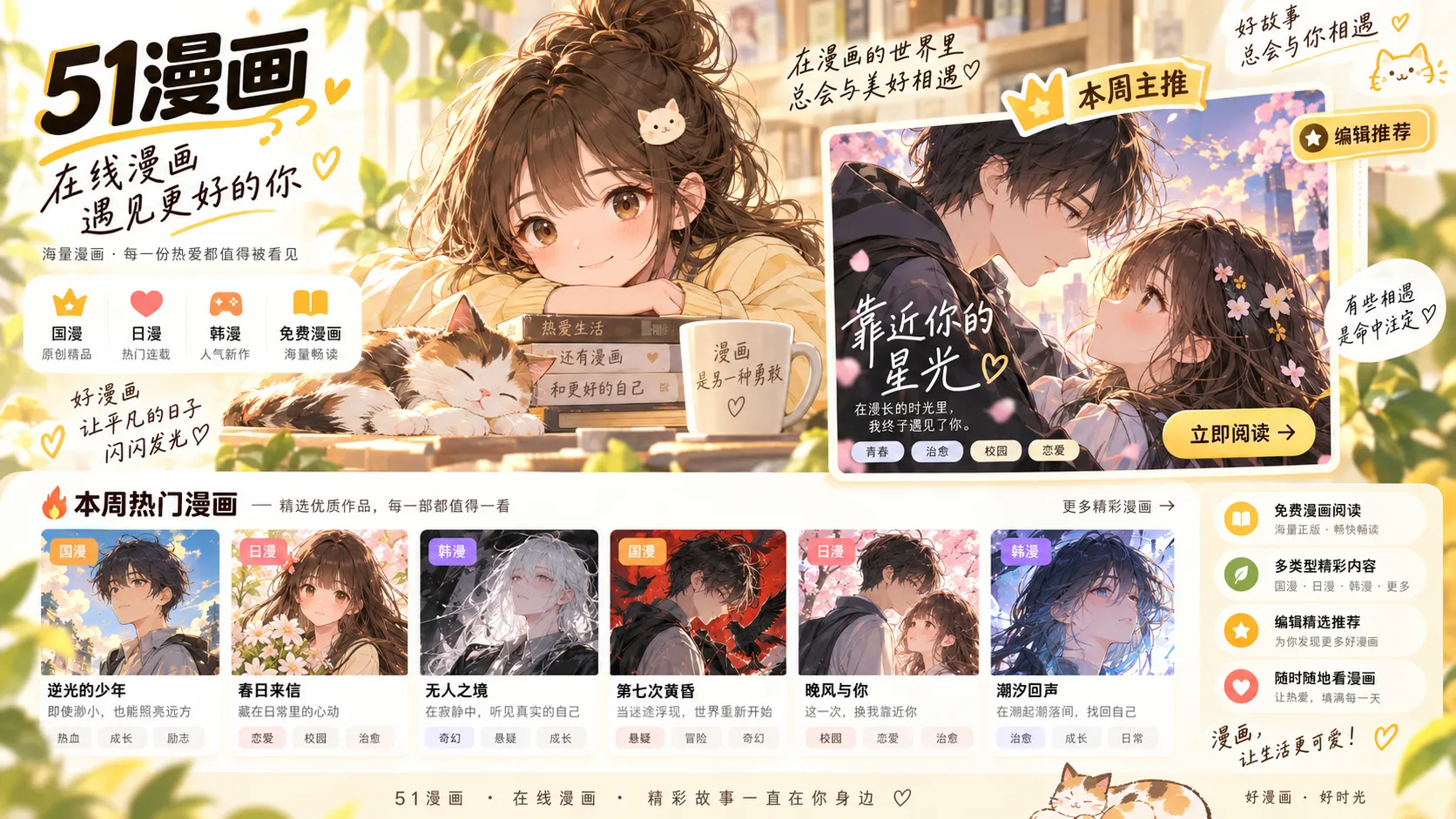 回声侦探社封面，51漫画本周编辑推荐焦点作品